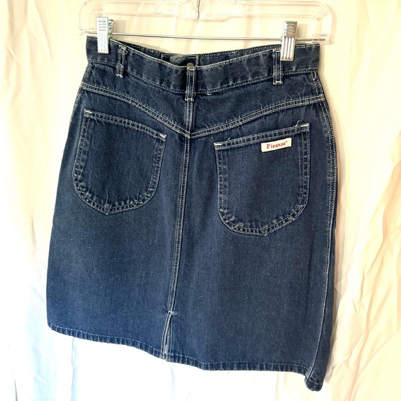 Denim vintage midi skirt brand is Pizazz 90s or 70s style - Picture 4 of 5